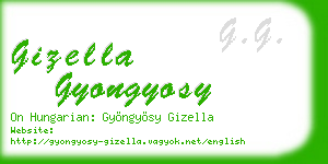 gizella gyongyosy business card